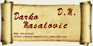 Darko Masalović vizit kartica